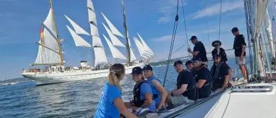 Berliner Segelcrew trotzt Sturm und Trump-Kritik bei US-Parade