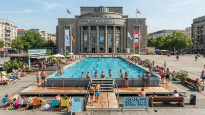 Gratis-Schwimmbad vor Volksbühne: Tickets ab 4. August buchbar