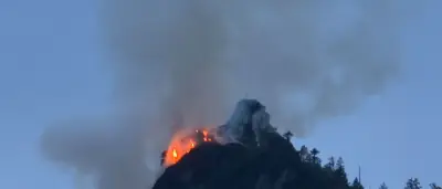 Großbrand im Gipfelbereich der Chiemgauer Alpen