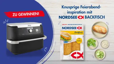 NORDSEE verlost Ninja Heißluftfritteuse für knusprigen Backfisch-Genuss