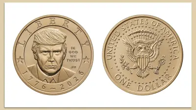 Trump erhält eigene Goldmünze: Neue 1-Dollar-Gedenkmünze für 2026