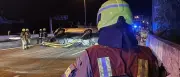 Auto überschlägt sich auf A100 bei Berlin-Schöneberg