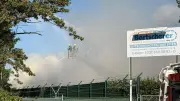 Brand in Reinickendorf: Sperrmüll in Flammen – Rauchwolke gut sichtbar
