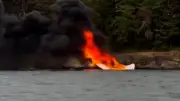 Feuerball nach Crash: Augenzeugen filmen Flugzeugunglück in Washington