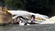 Feuerball nach Crash: Zeugen filmen Flugzeugunglück in Washington