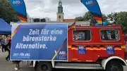 Feuerwehr wehrt sich gegen AfD-Wahlwerbung mit ausgemusterten Löschfahrzeugen