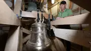 Glocken von St. Gotthardt in Erfurt-Marbach erstmals im Turm eingeweiht