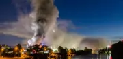 Großbrand am Stuttgarter Großmarkt: Feuerwehr im Großeinsatz