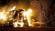 Großbrand bei St. Leon-Rot: Über 800 Heuballen in Flammen – Löschen unmöglich