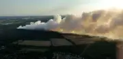 Großbrand nahe Atomkraftwerk Sizewell B in England