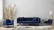 Kornblumenblau und Grau: Das perfekte Farb-Duo für moderne Wohnzimmer
