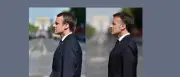Macron neun Jahre älter: Graue Schläfen, aber voller Energie