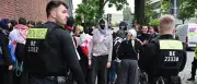 Propalästinensischer Protest vor Rheinmetall: Zwei Polizisten verletzt