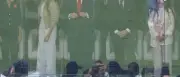 Trump beim WM-Finale: Hinter Glas kaum zu erkennen