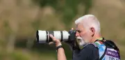 Tschechiens Präsident Pavel als Pressefotograf beim GP von Ungarn