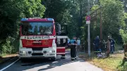 Westernstadt in Nürnberg brennt lichterloh – Rauch über Messe und Stadion
