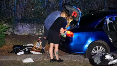 Audi-Fahrer rammt Polizeiautos und prallt gegen Baum in Berlin