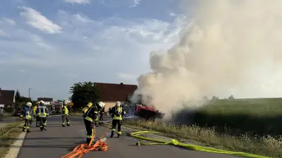 Traktorbrand in Diepoltshofen: 150.000 Euro Schaden