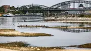 Rheinpegel in Köln sinkt auf historischen Tiefstand